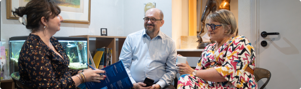 Entretien professionnel au cabinet Fiduciaire Belœuvre et Associés dans le cadre d’un accompagnement en gestion d’entreprise.